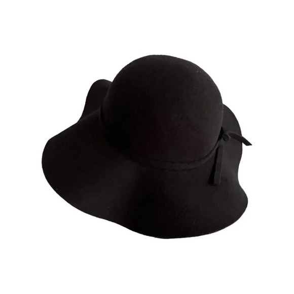 vintage THE HATTER COMPANY black felt wide brim classic hat - Picture 4 of 11
